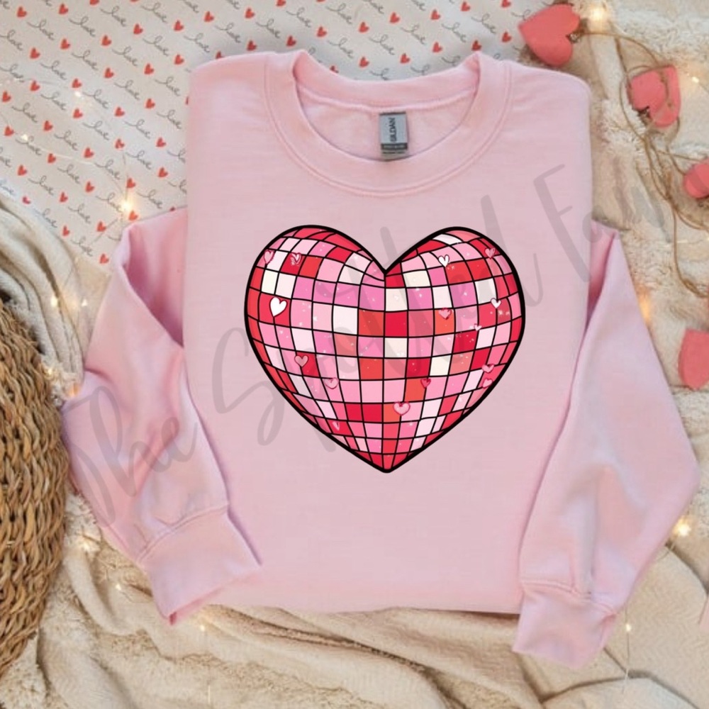 Valentine’s Day Heart Crewneck Sweatshirt